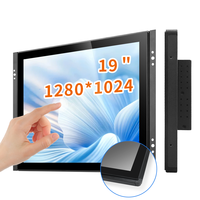 Moniteur d'ordinateur LCD large écran HD 19 pouces 1280*1024, écran tactile intégré étanche, moniteurs tactiles industriels pour extérieur