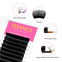 Extensions de cils volume noir mat effet beurre en cachemire faites à la main, directement de l'usine, cruelty-free, véganes, naturelles, longues, OEM ODM