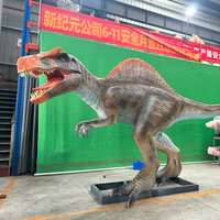 Modèle de dinosaure animatronique réaliste pour parc d'attractions électrique, idéal pour les parcs à thème sur les dinosaures