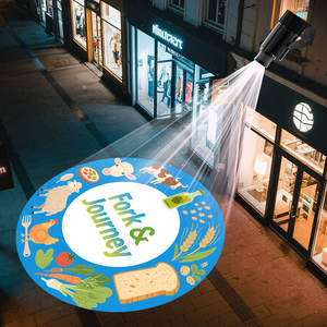 Özel Logo Gobo projektör açık su geçirmez 40W-200W <span class=keywords><strong>LED</strong></span> reklam ekranı ışıkları durdurma uyarı ok ışık Booth dükkanı burcu - Product Image 1