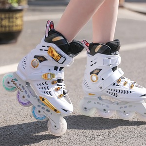 Patins à roulettes plats professionnels pour adultes, style campus, avec tige en microfibre et semelle extérieure en TPR, modèle Terminator, unisexe, pour débutants - Product Image 2
