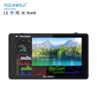 Moniteur de terrain FEELWORLD LUT6S pour appareil photo reflex numérique, 6 pouces, 2600 nits, HDR, écran tactile avec vecteurscope, histogramme, vente en gros directe d'usine OEM