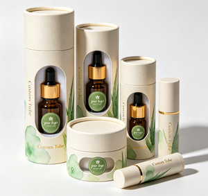 Custom Various Size Cosmetic Paper Tube with Visual <b>Window</b>, Eco-Friendly Round Cylinder Packaging for Perfume and Cosmetics - Product Image 1