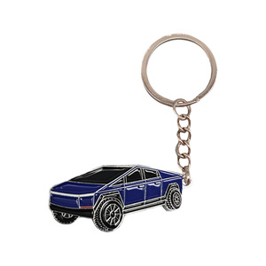 <span class=keywords><strong>Porte</strong></span>-clés en métal émaillé en gros, modèle de voiture <span class=keywords><strong>Tesla</strong></span> Cybertruck 2D, en alliage de zinc, pendentif de sac à dos, <span class=keywords><strong>porte</strong></span>-clés - Product Image 2