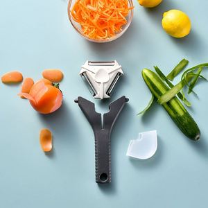 Éplucheur manuel de pommes de terre et légumes avec poignée confortable et dissolvant de taches, idéal pour l'épluchage des fruits en cuisine - Product Image 4