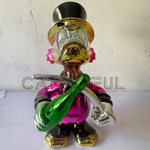 Tùy Chỉnh <span class=keywords><strong>New</strong></span> Arrivals Mạ Điện Trong Nhà <span class=keywords><strong>Donald</strong></span> Vịt Cho Nghệ Thuật Điêu Khắc Nhựa Thủ Công Mỹ Nghệ Tùy Chỉnh Màu Sắc Trang Trí Nội Thất Thu - Product Image 1
