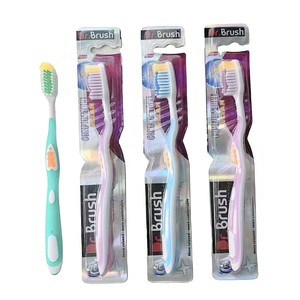 उच्च गुणवत्ता वाले कस्टम लोगो यात्रा मैनुअल टूथब्रश नरम ब्रिस्टल प्लास्टिक को घर के उपयोग के लिए वयस्क टूथब्रश - Product Image 1