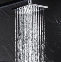 Tête de pluie en acier inoxydable 6 pouces, CUPC Ultra mince, meilleure vente, économie d'eau, sans déviateur, pomme de douche carrée
