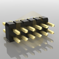 Connecteur de têtes de bornes verticales mâles pour PCB, double rangée, en nylon et laiton, pas de 1 mm, 2x3P, 180 degrés, PZ100-2-3-Z-1.0mm