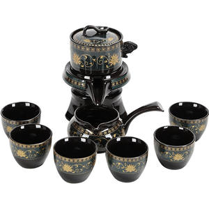 Ceramic <b>Tea</b> Set Black Automatic Lucky Stone Mill Heat Resisting Home Gift <b>Box</b> - Product Image 5