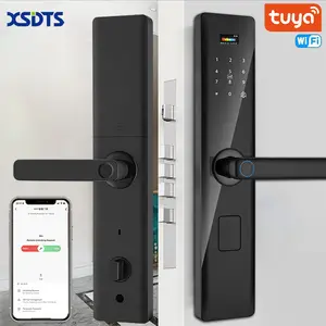 XSDTS Z13 Tuya Digital Door Lock Support Wifi/ Zigbee/ Remote Module With Color Screen For Wooden Door Apartment Office Use