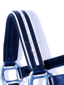 Licol en cuir de cheval avec cristaux, licols en corde de style western durables pour l'équitation, équipement équestre, licol en cuir de cheval - Product Image 2