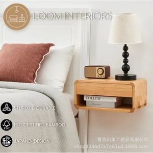 Modern Minimalist Wooden Wall <b>Storage</b> <b>Drawer</b> <b>Box</b> 16 In L 2 In H Punch Free Office Organizer For Home Bedside Use - Product Image 5