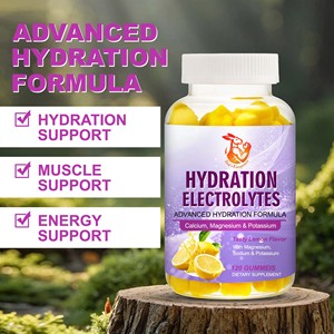 Gummies d'électrolytes hydratants saveur citron disponibles en OEM/ODM – Complément alimentaire avec soutien en sodium et potassium pour la récupération physique - Product Image 6