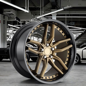 Diseño de dos piezas, <span class=keywords><strong>llanta</strong></span> de aleación de 18 19 20 pulgadas, nueva máquina PCD 5*105-120, acabado de cara roja, rueda de coche de pasajeros del mercado de accesorios - Product Image 4