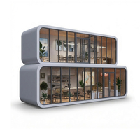 Maison préfabriquée modulaire de luxe détachable de 20 pieds, 40 pieds, 2 étages, avec salle de bain, cuisine, cabane à 2 étages
