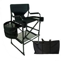 Chaise de directeur pliable en aluminium, portable et améliorée, pour maquilleurs, salons de beauté et salons de coiffure, hauteur réglable, vente en gros