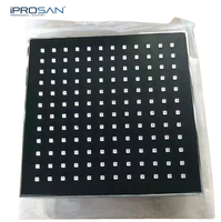 Douche de plafond carrée IProSan 8 pouces en ABS pour salle de bain, effet pluie