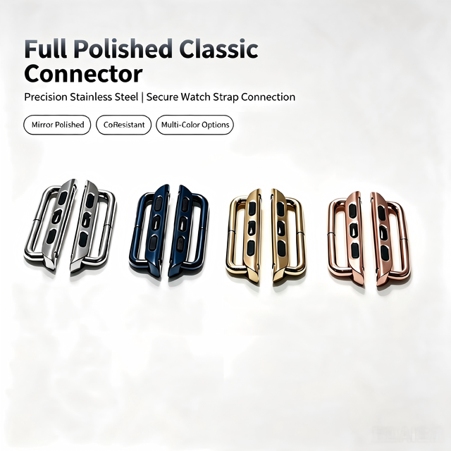 High Quality Metal Classic Connector Adapter Link Parts Replacement Accessories Compatible with Apple Watch Band Lug Strap