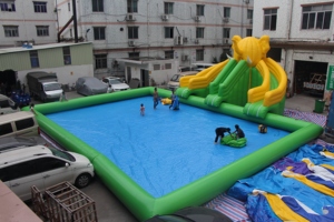 Công viên nước bơm hơi thương mại với đường trượt nước và hồ bơi công viên nước ngầm bơm hơi tùy chỉnh cho trẻ em và người lớn - Product Image 5