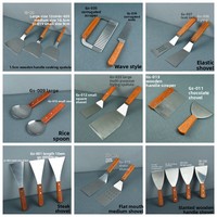 Yolecen gros épaissie Pizza & Teppanyaki spatule avec poignée en plastique pour la cuisson et Steak ustensile de cuisine couteau de cuisson
