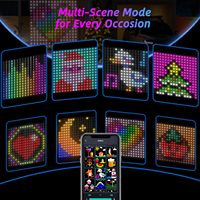 Smart Led Rideau Lumières led Rideau Lumières Chaîne fenêtre Rideau Lumières LED Motif et Texte Programmable Musique Synchronisation