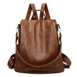 Bags Women 2025 Fashion Genuine Leather Backpack Casual Large Capacity College Wind Travel Student Bag Mummy Bag <strong>Handbag</strong> - Product Image 5