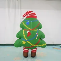 WAHAクリスマスパーティーコスプレインフレータブルデコレーションファニーウォーキングインフレータブルクリスマスツリーアダルトサイズコスチューム