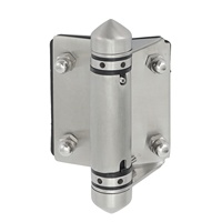 Charnière et Serrure de Porte Modernes en Acier Inoxydable pour Balustrade en Verre Sans Cadre avec Finition Brossée/Polie Miroir