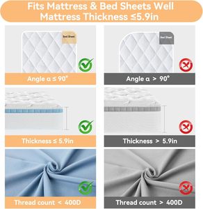 Bed Sheet Holder Fitted Sheet Fasteners with Lock Strap Sheet Holders for <b>Corners</b>-Fits Mattress Large Size Bed Clips for Bedding - Product Image 3