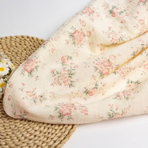 Tessuto Morbido in Cotone <span class=keywords><strong>Mussola</strong></span> Crepe a Doppio Strato, Leggero, Stampato, 120gsm, per Pannolini e Camicie per Bambini - Product Image 4