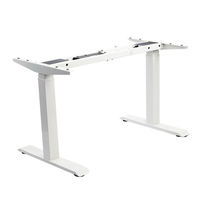 Table de bureau modulaire électrique moderne à hauteur réglable, structure ergonomique en acier inoxydable