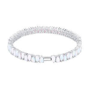 กำไลข้อมือเงินแท้ 925 ดีไซน์เรียบหรู ประดับด้วยพลอยโทแพซ ทำด้วยมือหลายชิ้น เหมาะเป็นของขวัญสำหรับผู้หญิง - Product Image 2