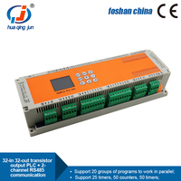 Controlador Lógico Programable Huaqingjun de 32 Entradas y 32 Salidas con Salida de Transistor PLC de 6W, RS485 Modbus para Medidor