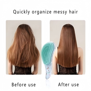 Cepillo Desenredante Diario con Cerdas Suaves y Logotipo Personalizado, Desenreda Suavemente los Nudos para Adultos y Niños, Peine Ovalado para el Cabello - Product Image 3