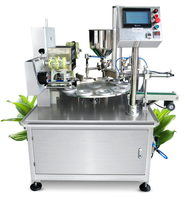 Machine de remplissage et de scellage pour contenant rotatif, pour crème glacée, pour emballer et sceller les tasses de yaourt ou gel ato