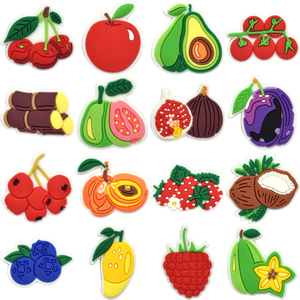 Decorazioni Hot Shoe in PVC per Zoccoli, Ciondoli a forma di Frutta (Banana, Mais), <span class=keywords><strong>Superman</strong></span>, Verdura, per Borse da Donna, Ciabatte, Sandali e Scarpe - Product Image 4