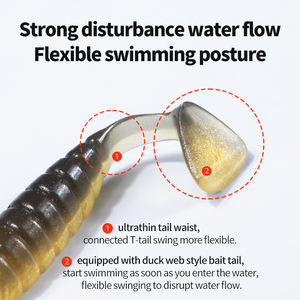 CHILENT 50 pièces leurres de pêche en Silicone souple 4cm appâts souples nageur queue <span class=keywords><strong>Grub</strong></span> Silicone matériel de pêche artificiel - Product Image 2