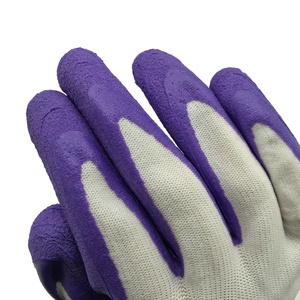 Gants de jardinage pour dames en tricot de nylon blanc à usage général, enduits de <span class=keywords><strong>latex</strong></span> et de mousse <span class=keywords><strong>color</strong></span>ée. - Product Image 4