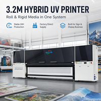 Imprimante hybride UV Yotta 3200 mm, fonction double rouleau à plat, pour bannières, vinyles et enseignes publicitaires