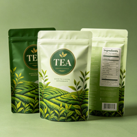 Sachet d'emballage personnalisé pour thé en vrac, qualité alimentaire, étanche à l'humidité, avec logo imprimé sur mesure pour thé vert et thé noir