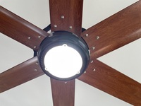 Ventilateur de plafond HVLS VFans à pales en aluminium, éclairage LED, grand angle, volume élevé, silencieux, garantie 2 ans, grand ventilateur pour salle de classe