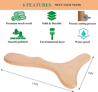 Outil de massage en bois personnalisé avec logo, outil de drainage lymphatique, outil de sculpture corporelle, outil de posture, madérothérapie, anti-cellulite musculaire