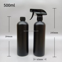 Bouteilles Pulvérisatrices en Plastique à Gâchette Noires Vides en PEHD de 500 ml pour Désinfectant pour les Mains, Nettoyant Liquide Rechargeable – Vente en Gros