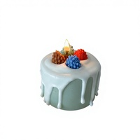 Bougie parfumée en forme de gâteau, en cire de soja mélangée, faite à la main et coulée à la main, style INS, pour l'arôme domestique, accompagnement chambre à coucher, coffret cadeau