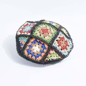 Sombrero de Paja de Verano Colorido Retro para Mujer, Estilo Étnico, con Flores Tejidas a Mano, Sombrero de Paja de Papel, Moda para Exteriores - Product Image 6