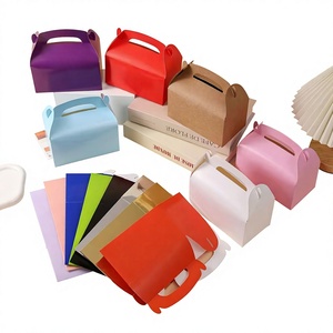 Caja de Regalo de Cartón Plegable con Asa y Logotipo Personalizado, Caja de Regalo de Papel Colorida para Pastelería, Alimentos, Pasteles, Dulces, <span class=keywords><strong>Regalos</strong></span> al por Mayor - Product Image 1