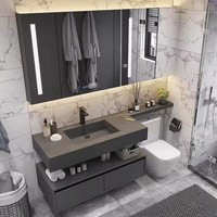 Nouvelle table de toilette en PVC avec panneau en marbre haut de gamme à prix réduit pour hôtel, appartement, villa