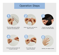 Lot de 24 Faux Ongles Français à Presser avec Fleurs 3D, Prêts à l'Emploi, Personnalisés pour les Doigts