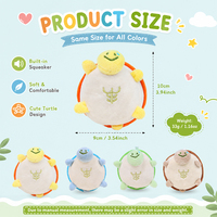 Peluche tortue mignonne et adorable qui couine pour filles, parfaite comme breloque de sac à dos, porte-clés, poupée ou petit cadeau.